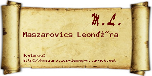 Maszarovics Leonóra névjegykártya